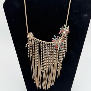 Banana Republic Gold Necklace with Multicolor Accents